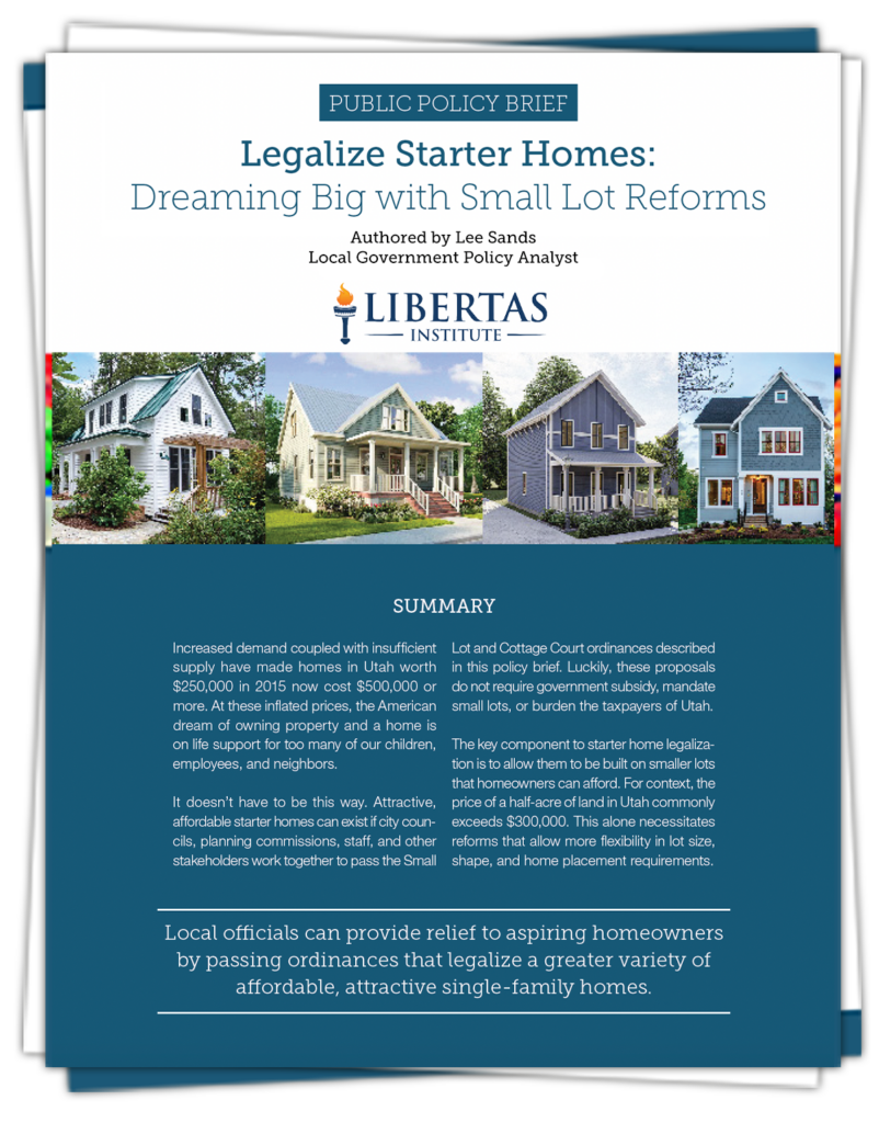 Cover image, starter home policy brief